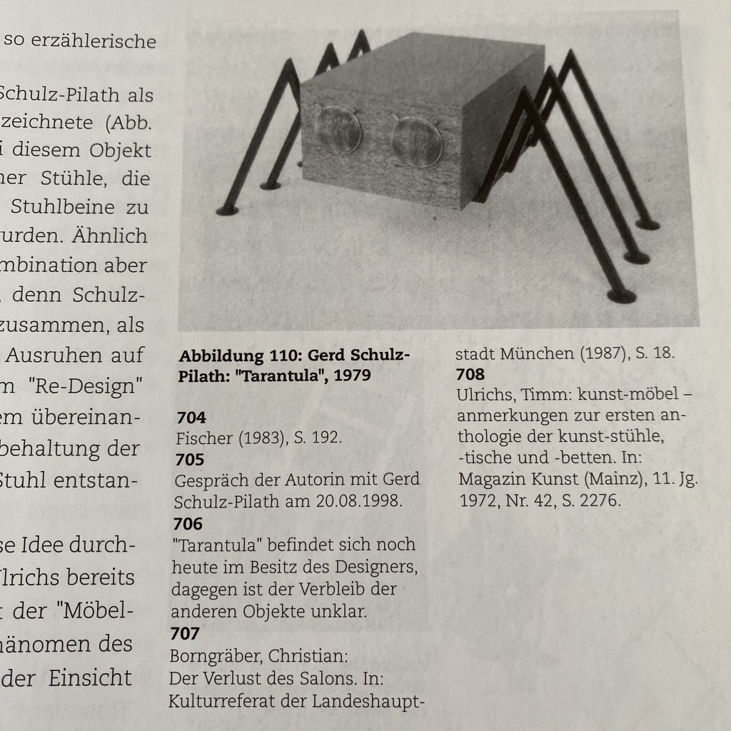 Unikat Beistelltisch 'Tarantula', Gerd Schulz-Pilath 1979