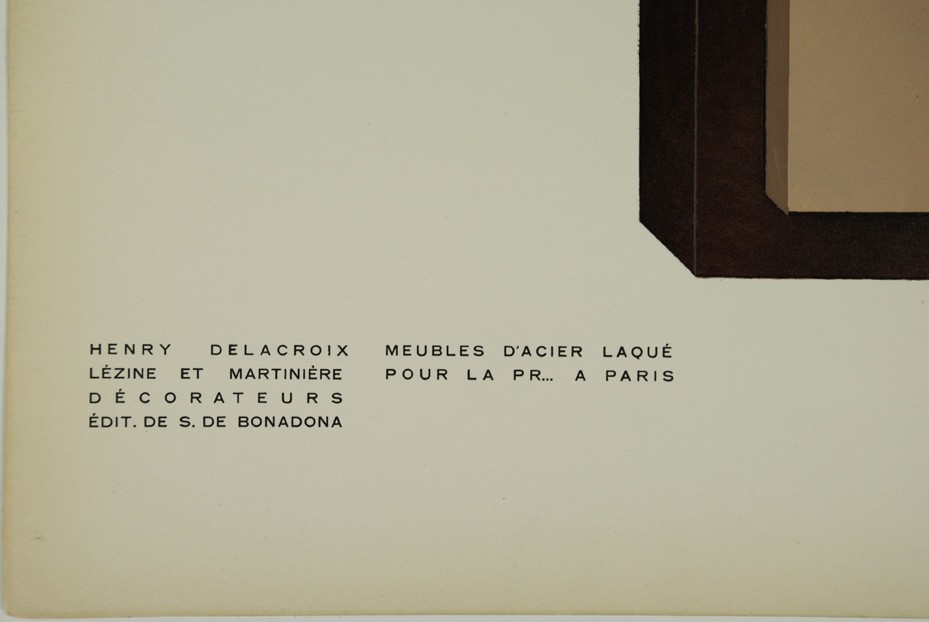 Blatt 47 'MEUBLES D'ACIER LAQUE' ', Henry Delacroix, Lezine et Martiniere, 1930er Jahre