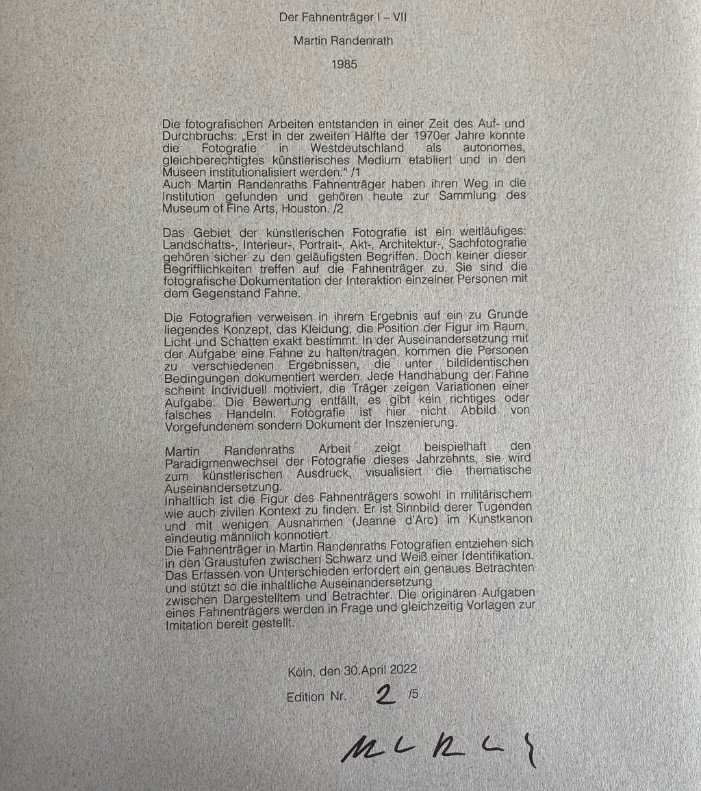 Edition 'Der Fahnenträger', Martin Randenrath 2022