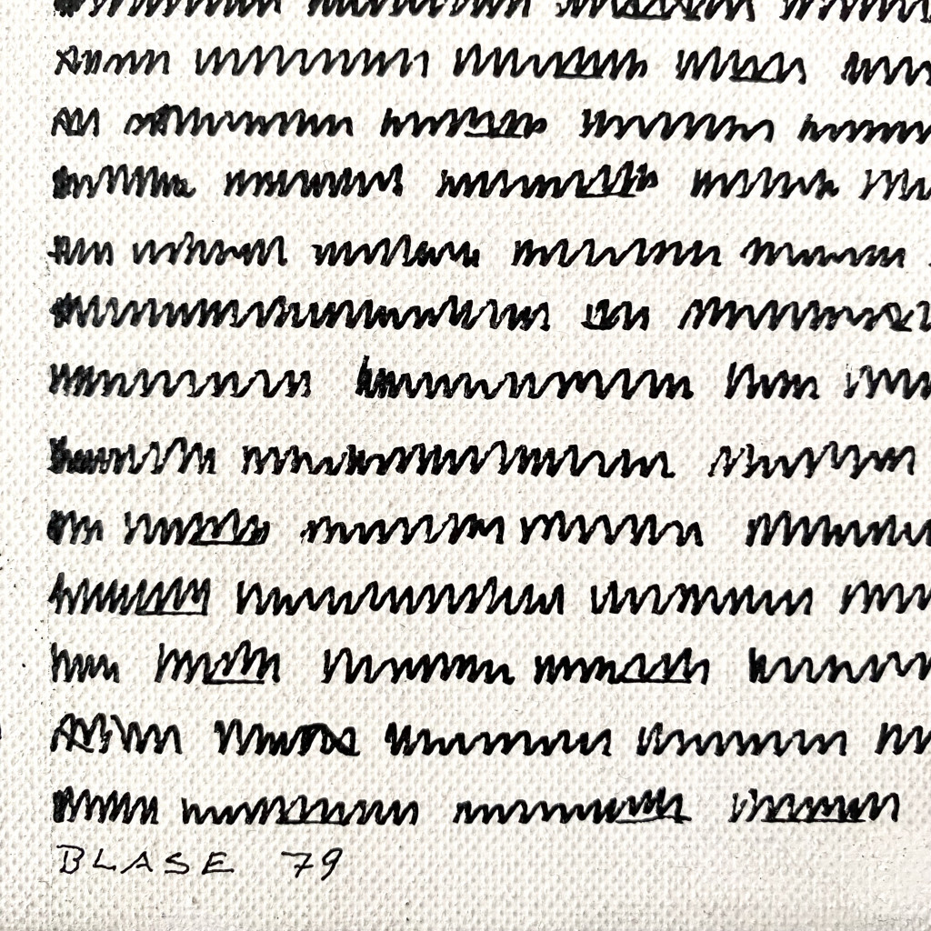 Federzeichnung 'Josef Albers freut sich über KARSTADT freut sich über Josef Albers, Karl Oskar Blase, 1979