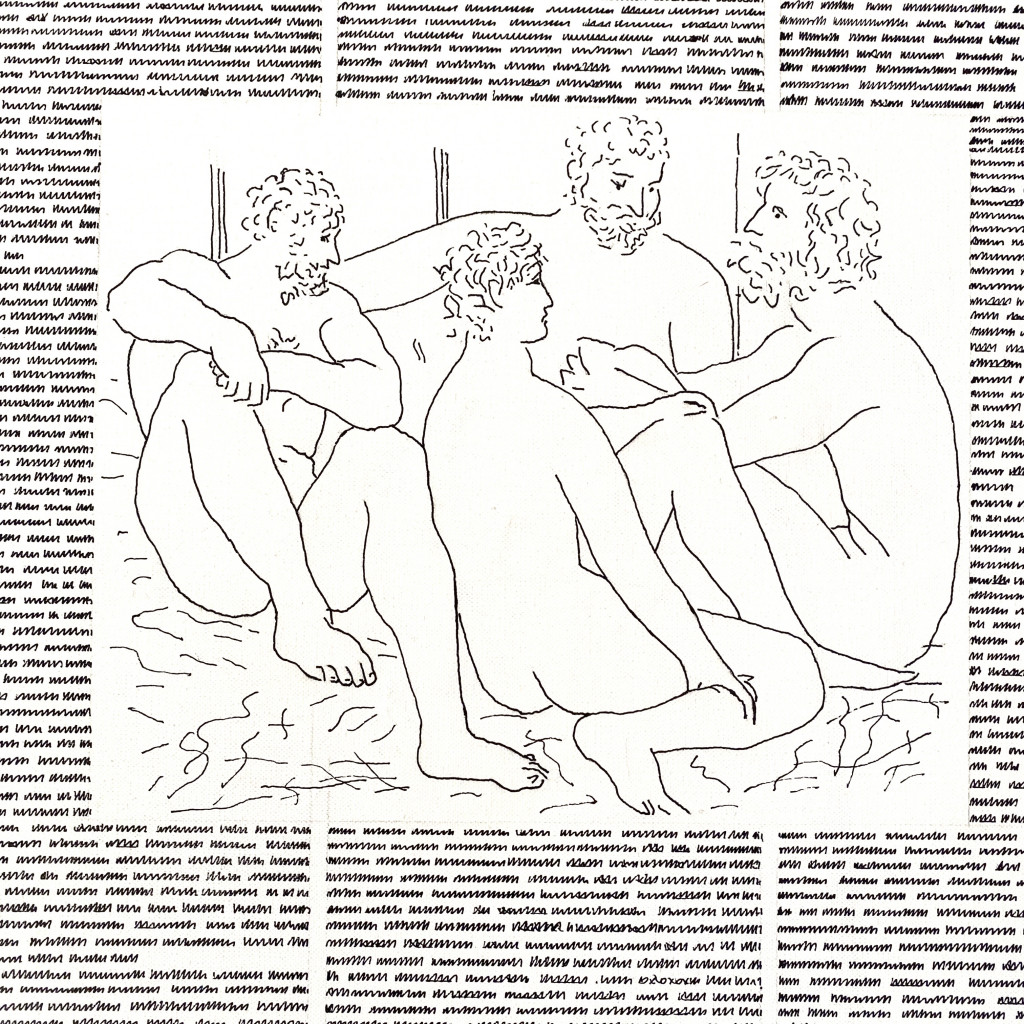 Federzeichnung 'Picasso-Geschichten', Karl Oskar Blase, 1979