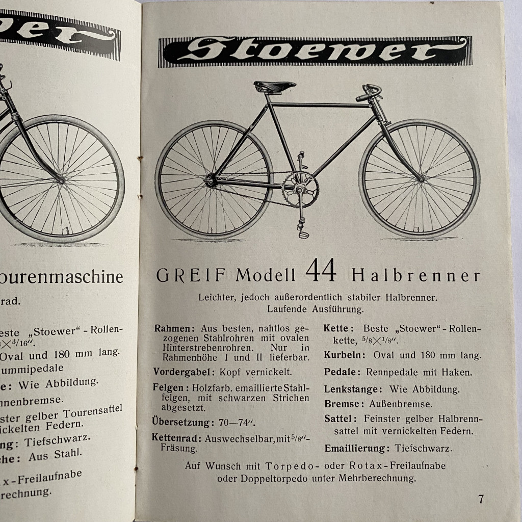 Halbrenner 'Modell 44', Stoewer GREIF, 1920er Jahre