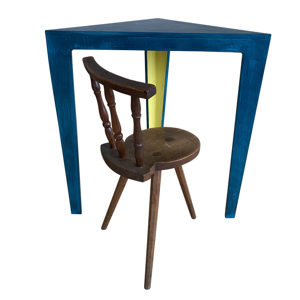 Konsole mit Dreibeinstuhl 'Stilleben', Michael Growe, 1998