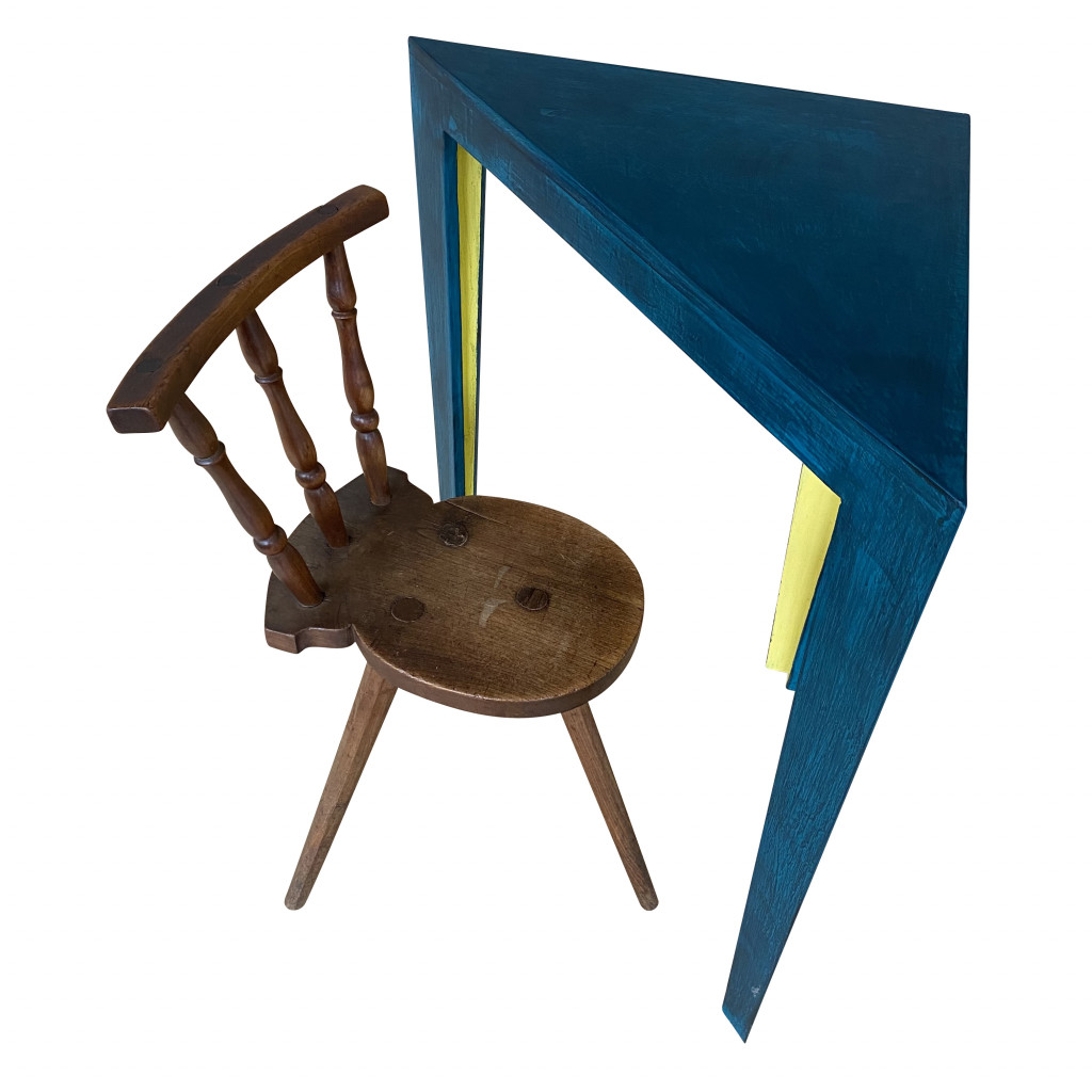 Konsole mit Dreibeinstuhl 'Stilleben', Michael Growe, 1998
