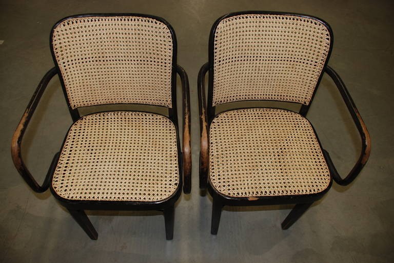 Paar Armlehnstühle 'A 811 F', Josef Hoffmann 1930er Jahre