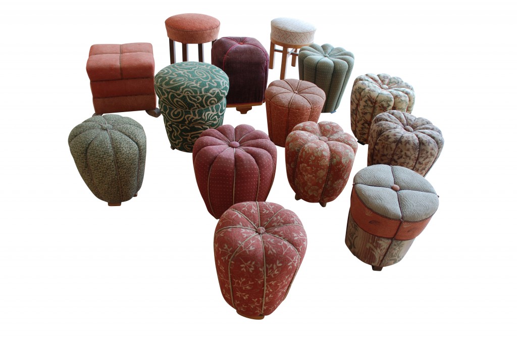 Pouf 'Nr. 1', im Stile von Jindrich Halabala 1930er Jahre
