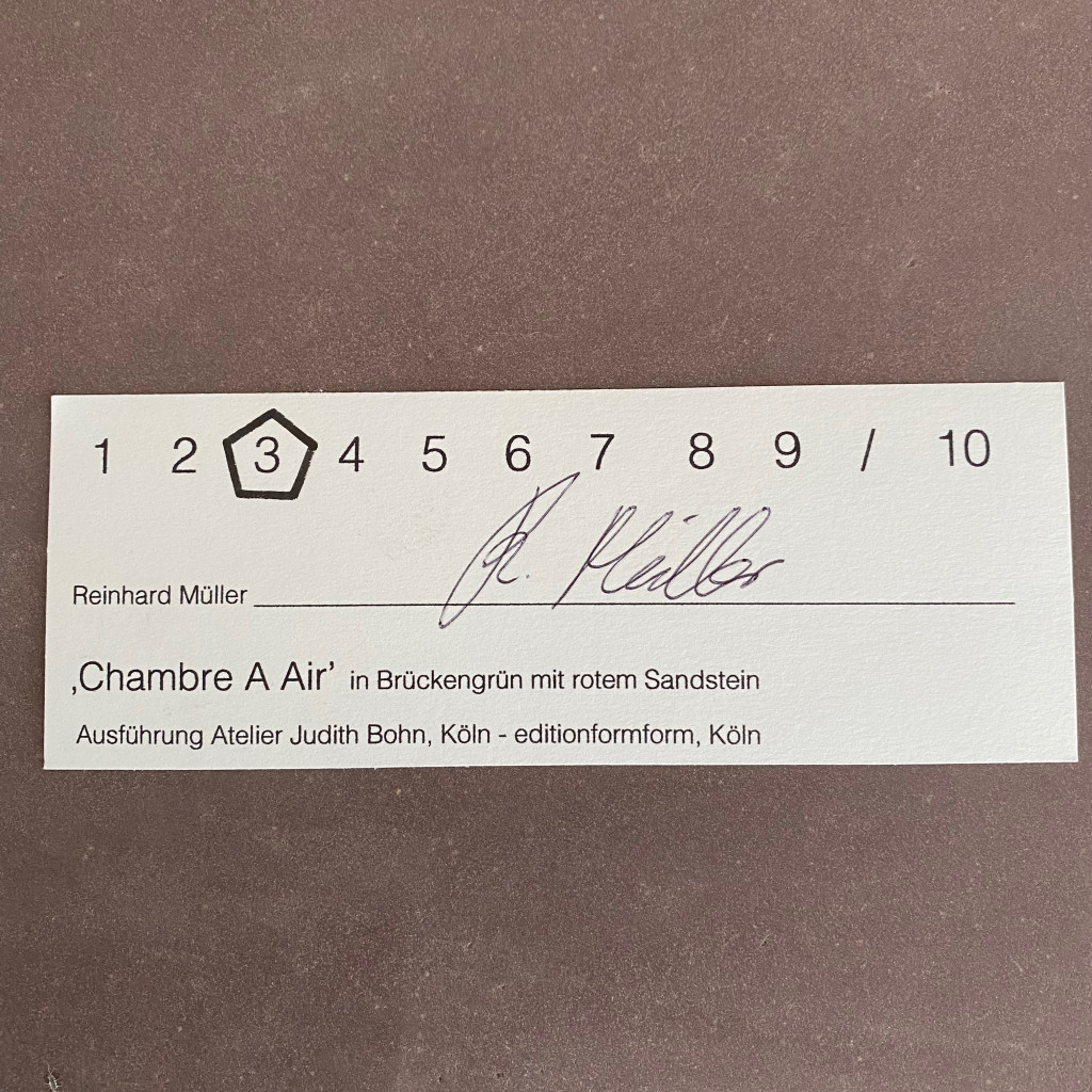 Schlauchregal 'Chambre A Air', 3/10, Reinhard Müller, Gruppe Pentagon, 1987
