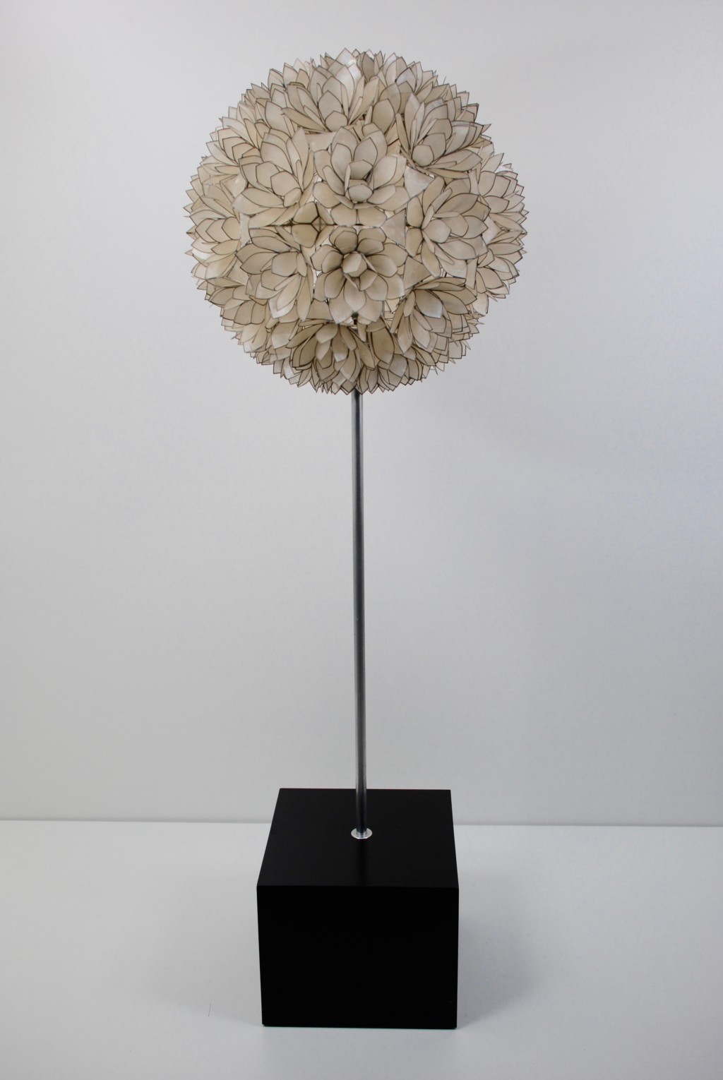 Stehleuchte 'Capiz shell', Willy Daro 1960er Jahre