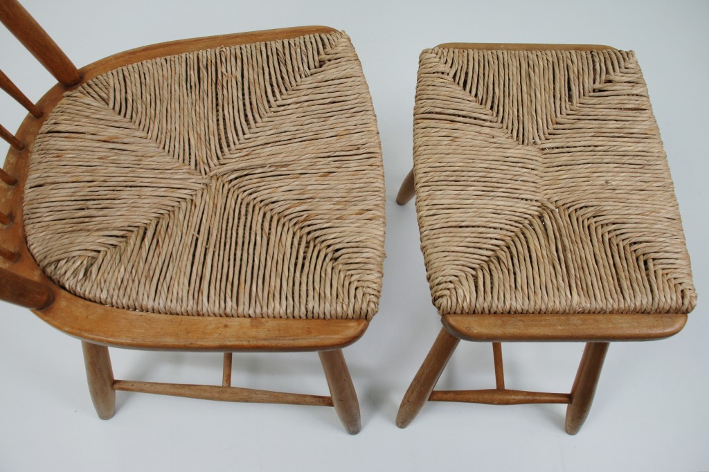 Stuhl und Hocker 'WK-S 7', Arno Lambrecht 1953