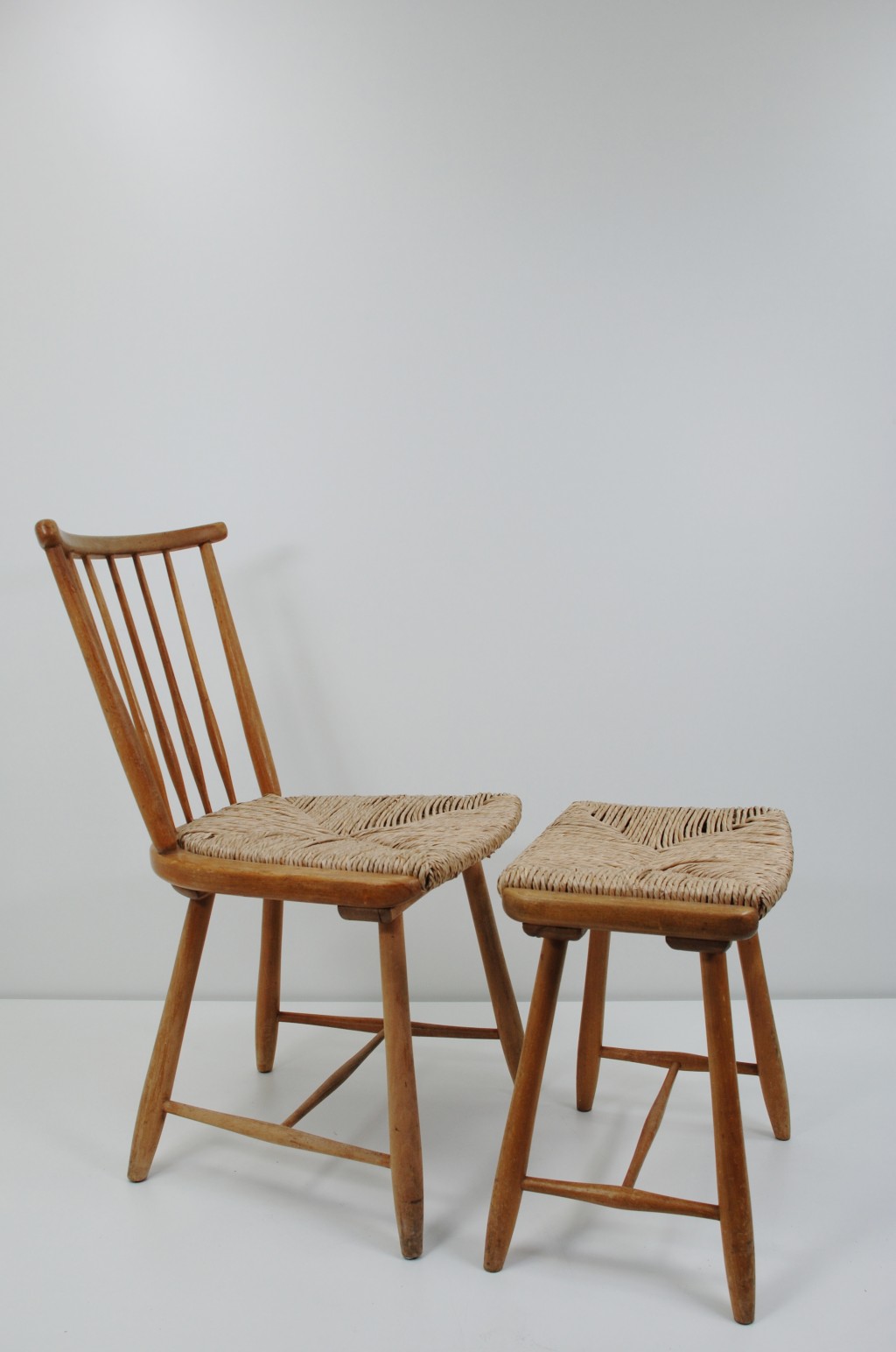 Stuhl und Hocker 'WK-S 7', Arno Lambrecht 1953