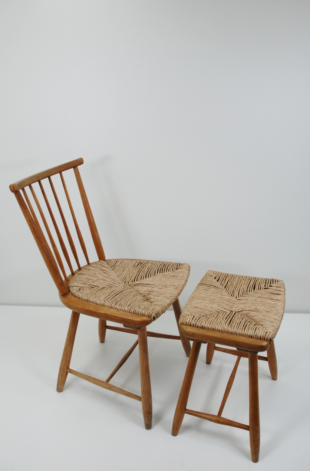 Stuhl und Hocker 'WK-S 7', Arno Lambrecht 1953