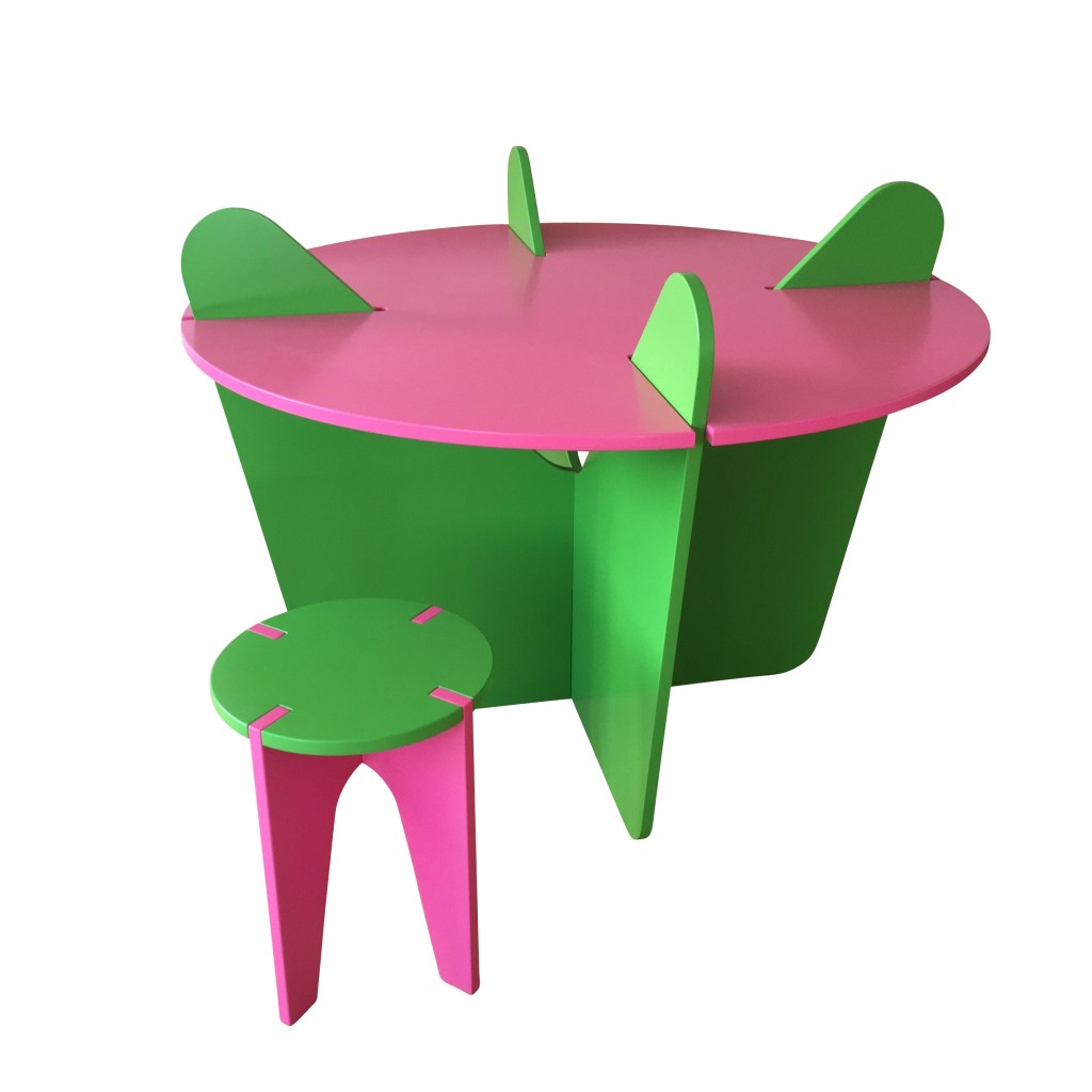 Tisch und Hocker 'Kaktus', Christopf R. Siebrasse 1977/2013