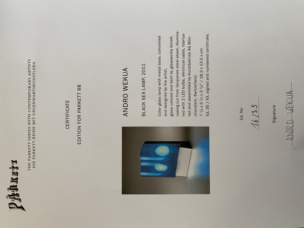 Tischleuchte 16/35  'BLACK SEA LAMP', Andro Wekua, 2011