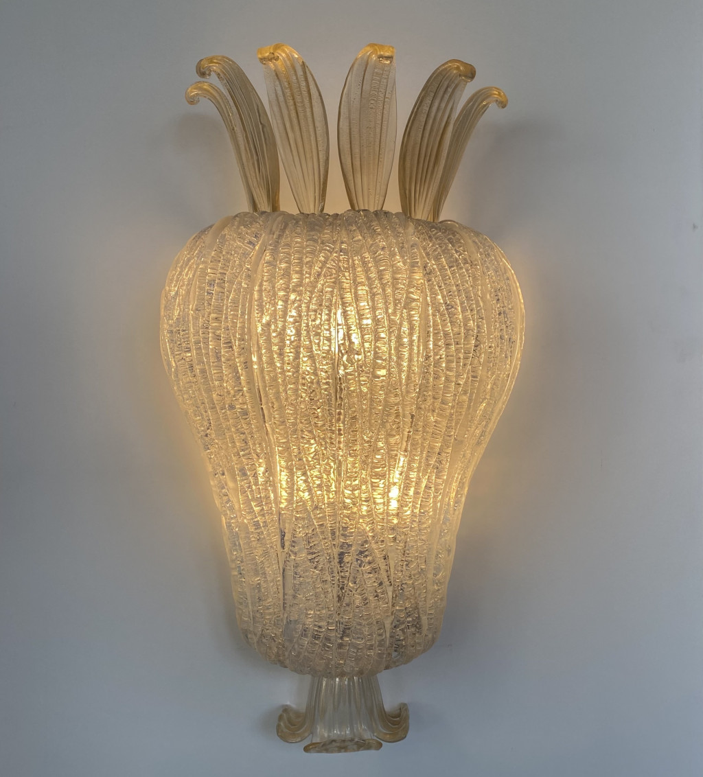 Wandleuchte 'Corteccia', Carlo Scarpa, 1940er Jahre